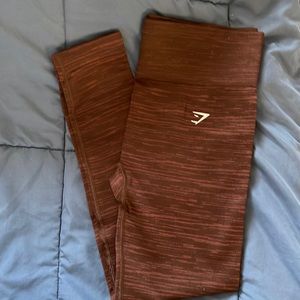 Gymshark Adapt Marl Seamless Leggings - Archive Brown/Cherry Brown